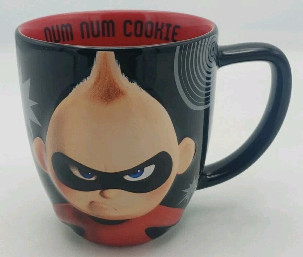 Incredibles 2 Jack Jack Coffee Mug Cup Disney Parks Num Num Cookieblack Red